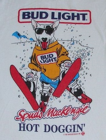SPUDS_MACKENZIE_Hot_Doggin_Tshirt_1980s